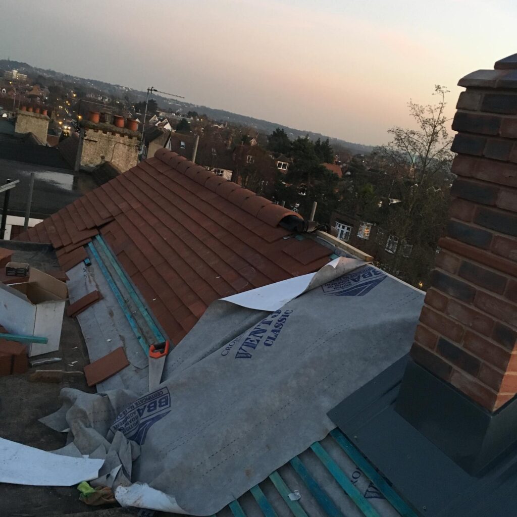 Roofing work